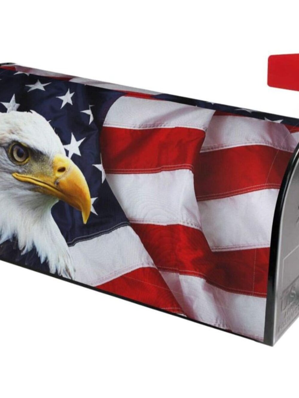American Flag Welcome Magnetic Mailbox Cover, Mailbox Wrap Decorative for Garden